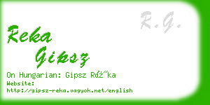 reka gipsz business card